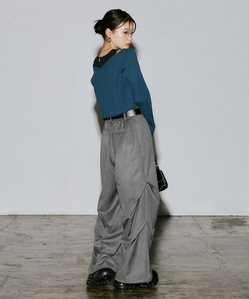 PAGEBOY（ページボーイ）の「バイアスタックパンツ2（その他パンツ・レディース・チェック/ブラック/チャコールグレー・FREE）」の19枚目の写真