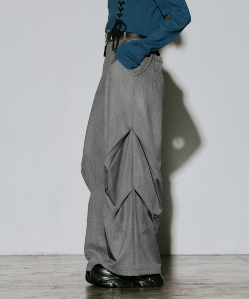 PAGEBOY（ページボーイ）の「バイアスタックパンツ2（その他パンツ・レディース・チェック/ブラック/チャコールグレー・FREE）」の14枚目の写真