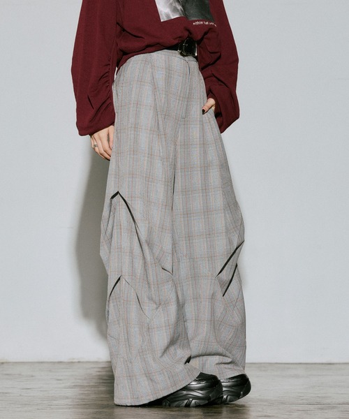 PAGEBOY（ページボーイ）の「バイアスタックパンツ2（その他パンツ・レディース・チェック/ブラック/チャコールグレー・FREE）」の21枚目の写真