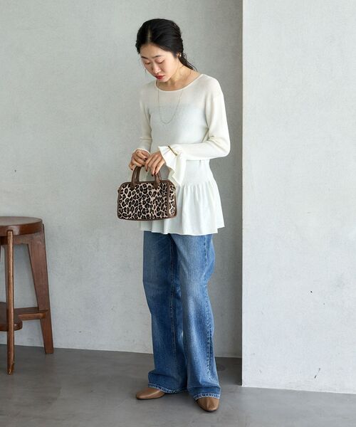 le.coeur blanc（ルクールブラン）の「TORRAZZO DONNA フリルデザインニット（ニット/セーター・レディース・ホワイト/ブラック/ブラウン・38）」の13枚目の写真