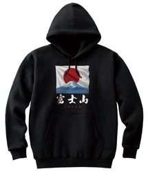 NIPOP(ニポップ) プルパーカー スウェット 裏毛 富士山 日の丸 和 イラスト プリント インバウンド お土産 トップス レディース ユニセックス