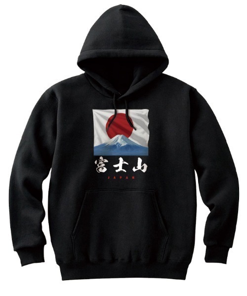 NIPOP(ニポップ)の「NIPOP(ニポップ) プルパーカー スウェット 裏毛 富士山 日の丸 和 イラスト プリント インバウンド お土産 トップス レディース ユニセックス(パーカー・レディース・ホワイト/ブラック/ヘザーグレー・S/XS)」の1枚目の写真