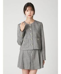 【WEB限定】ノーカラージャケット&ショートパンツセット