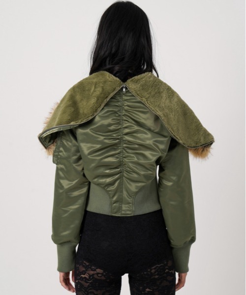 ROYAL FLASH(ロイヤルフラッシュ)の「MITSUKI/ミツキ/DESIGN RIB N-2B JACKET(その他アウター・レディース・カーキ/ブラック・F)」の19枚目の写真