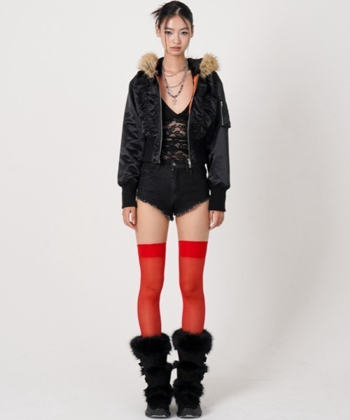 ROYAL FLASH(ロイヤルフラッシュ)の「MITSUKI/ミツキ/DESIGN RIB N-2B JACKET(その他アウター・レディース・カーキ/ブラック・F)」の10枚目の写真