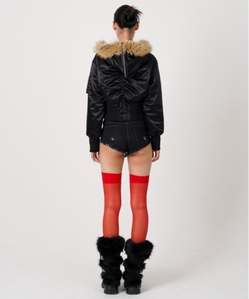 ROYAL FLASH(ロイヤルフラッシュ)の「MITSUKI/ミツキ/DESIGN RIB N-2B JACKET(その他アウター・レディース・カーキ/ブラック・F)」の12枚目の写真