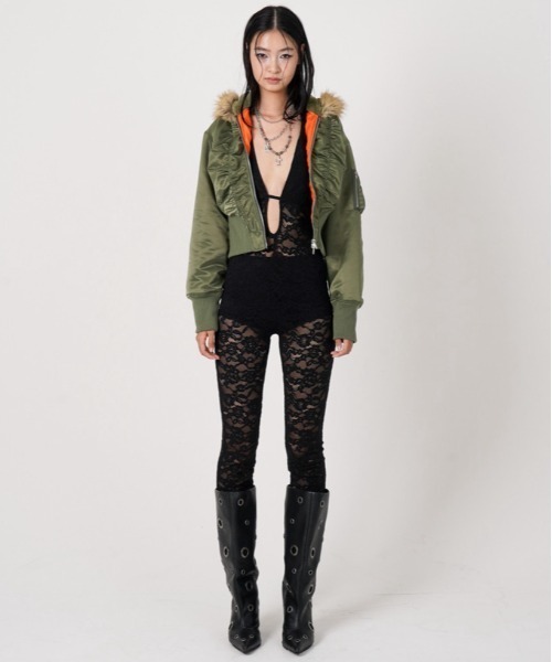 ROYAL FLASH(ロイヤルフラッシュ)の「MITSUKI/ミツキ/DESIGN RIB N-2B JACKET(その他アウター・レディース・カーキ/ブラック・F)」の22枚目の写真