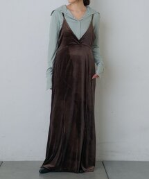 ベロアキャミワンピース