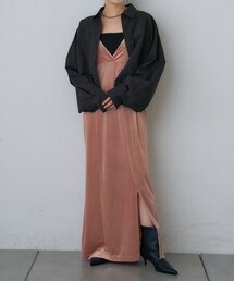ベロアキャミワンピース