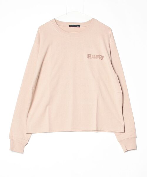 RUSTY（ラスティ）の「ラスティ RUSTY ナガソデTシャツ ラスティ（Tシャツ/カットソー・レディース・ベージュ/チャコールグレー・L/M）」の2枚目の写真