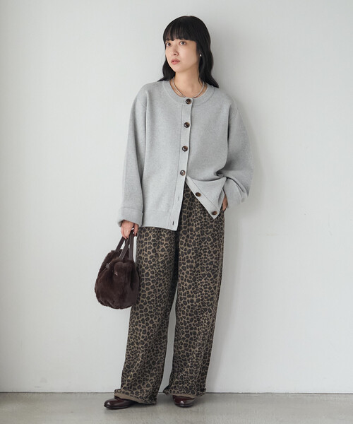 FREAK'S STORE(フリークスストア)の「<低身長サイズあり>ウォッシュ加工 イージーデニムパンツ レオパード(その他パンツ・レディース・その他1・MEDIUM/SMALL/X-SMALL)」の6枚目の写真