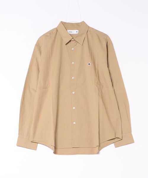 CONVERSE TOKYO(コンバーストウキョウ)の「STAR★ ONEPOINT OVERSIZED SHIRT(シャツ/ブラウス・メンズ・ブラック/ホワイト/ベージュ/サックスブルー・FREE)」の3枚目の写真
