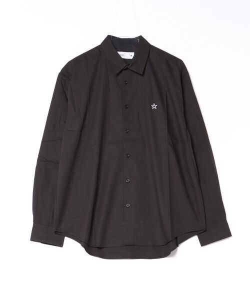 CONVERSE TOKYO(コンバーストウキョウ)の「STAR★ ONEPOINT OVERSIZED SHIRT(シャツ/ブラウス・メンズ・ブラック/ホワイト/ベージュ/サックスブルー・FREE)」の2枚目の写真