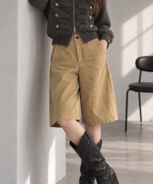 コーデュロイ バミューダパンツ