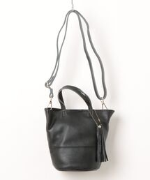 【RS】【cooco】シュリンクレザーバケツ型ミニ2WAYトートバッグ