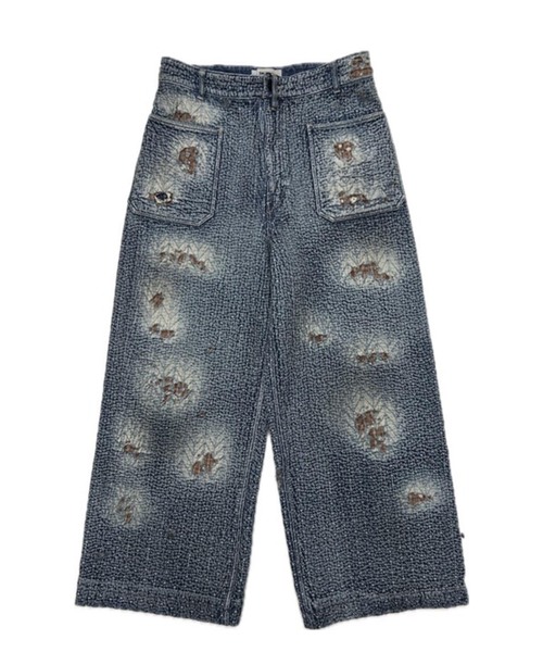 DAIRIKU(ダイリク)の「DAIRIKU / ダイリク "BORO" Denim Sailor Pants(デニムパンツ・メンズ・ブルー系その他・MEDIUM)」の1枚目の写真