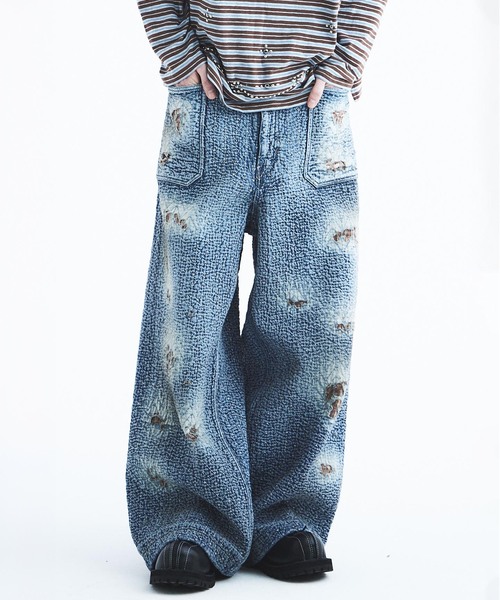 DAIRIKU(ダイリク)の「DAIRIKU / ダイリク "BORO" Denim Sailor Pants(デニムパンツ・メンズ・ブルー系その他・MEDIUM)」の6枚目の写真