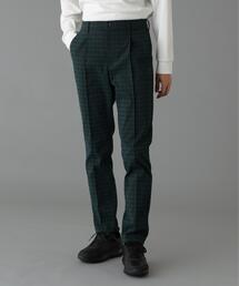 ジオメトリックチェックジャガードパンツ (MENS)