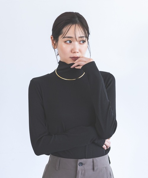 GLOBAL WORK(グローバルワーク)の「ウールテンセルハイネックプルオーバー/797335(ニット/セーター・レディース・ワインレッド/サックスブルー/グレー/フューシャピンク/グリーン系その他4/ベージュ系その他3/ホワイト/ブラック・MEDIUM/LARGE)」の19枚目の写真