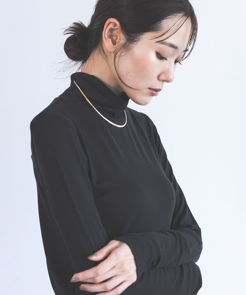 GLOBAL WORK(グローバルワーク)の「ウールテンセルハイネックプルオーバー/797335(ニット/セーター・レディース・ワインレッド/サックスブルー/グレー/フューシャピンク/グリーン系その他4/ベージュ系その他3/ホワイト/ブラック・MEDIUM/LARGE)」の20枚目の写真