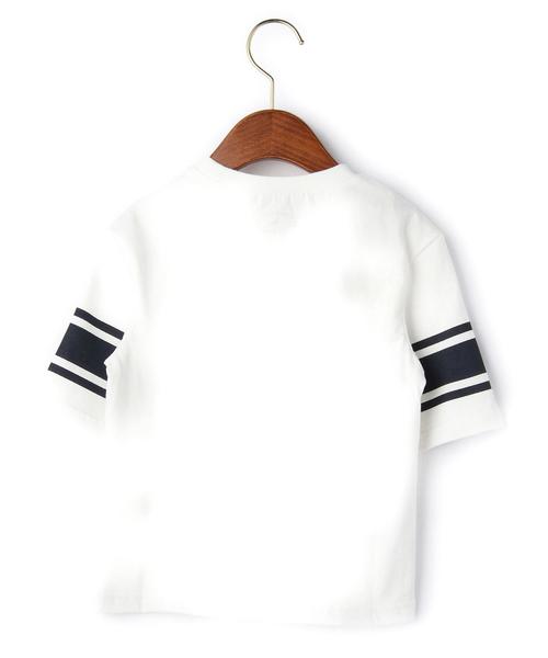 green label relaxing（グリーンレーベルリラクシング）の「【KIDS】オーガニックコットン BIGナンバリングプリント Tシャツ 5L◆（Tシャツ/カットソー・キッズ・オフホワイト/オリーブ・105/135/95/125/115）」の9枚目の写真