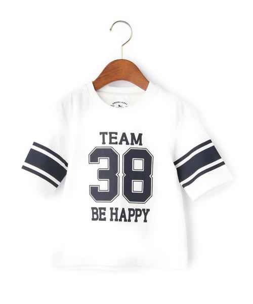 green label relaxing（グリーンレーベルリラクシング）の「【KIDS】オーガニックコットン BIGナンバリングプリント Tシャツ 5L◆（Tシャツ/カットソー・キッズ・オフホワイト/オリーブ・105/135/95/125/115）」の11枚目の写真