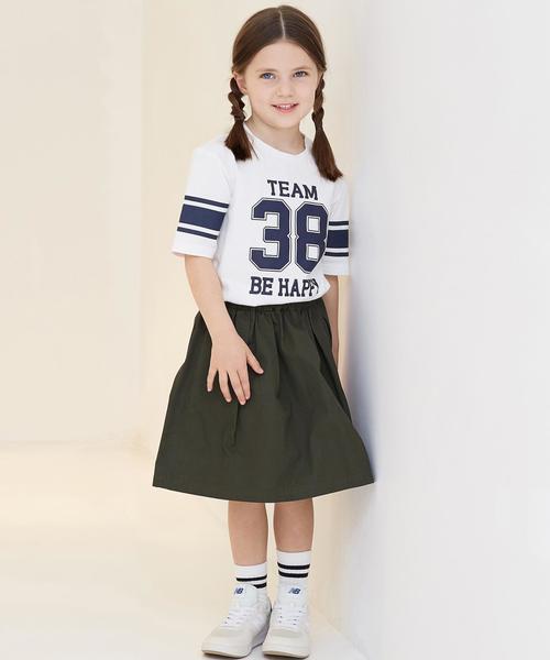 green label relaxing（グリーンレーベルリラクシング）の「【KIDS】オーガニックコットン BIGナンバリングプリント Tシャツ 5L◆（Tシャツ/カットソー・キッズ・オフホワイト/オリーブ・105/135/95/125/115）」の3枚目の写真