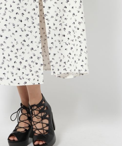 Heather（ヘザー）の「コバナガラスリットスカート　717086（スカート・レディース・ネイビー/オフホワイト・FREE）」の7枚目の写真