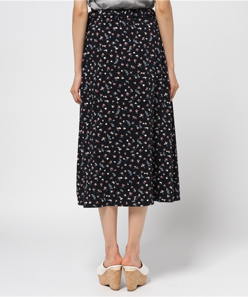 Heather（ヘザー）の「コバナガラスリットスカート　717086（スカート・レディース・ネイビー/オフホワイト・FREE）」の6枚目の写真