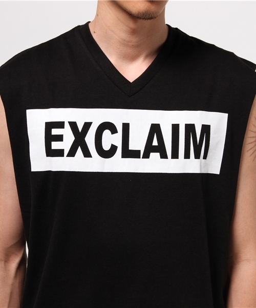 VENCEEXCHANGE(ヴァンスエクスチェンジ)の「ロング丈BOXロゴプリントノースリーブT (タンクトップ・メンズ・オフホワイト/ブラック・MEDIUM/LARGE)」の7枚目の写真