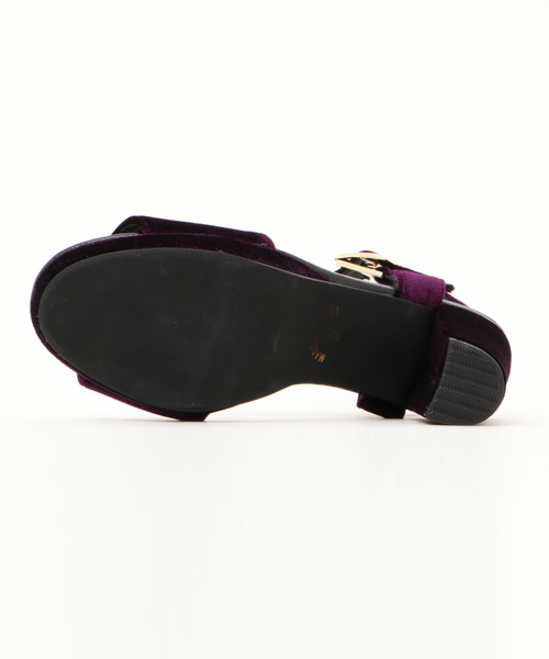 E hyphen world gallery（イーハイフンワールドギャラリー）の「ベロアサンダル（サンダル・レディース・パープル/ブラック/ブルー・M/L/S）」の8枚目の写真