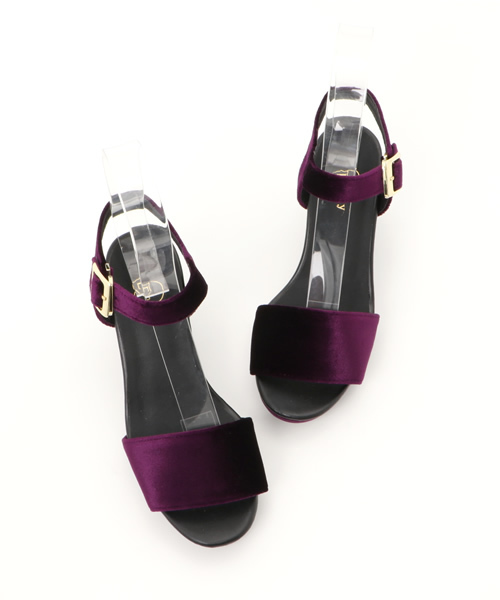 E hyphen world gallery（イーハイフンワールドギャラリー）の「ベロアサンダル（サンダル・レディース・パープル/ブラック/ブルー・M/L/S）」の10枚目の写真