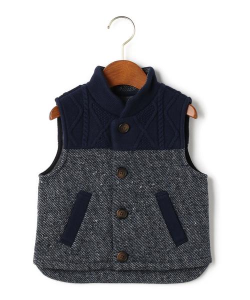 green label relaxing（グリーンレーベルリラクシング）の「【KIDS】ウラキモウ コンビベスト（ベスト・キッズ・ネイビー/ブラック・105/135/125/115/95）」の2枚目の写真