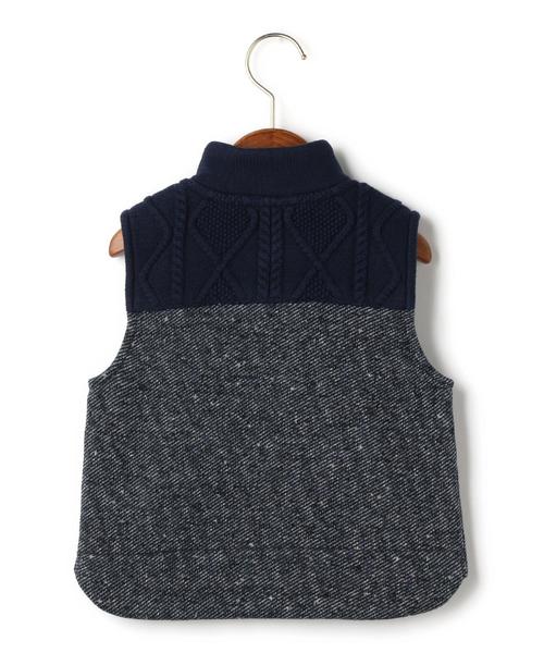 green label relaxing（グリーンレーベルリラクシング）の「【KIDS】ウラキモウ コンビベスト（ベスト・キッズ・ネイビー/ブラック・105/135/125/115/95）」の3枚目の写真