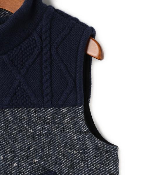 green label relaxing（グリーンレーベルリラクシング）の「【KIDS】ウラキモウ コンビベスト（ベスト・キッズ・ネイビー/ブラック・105/135/125/115/95）」の5枚目の写真