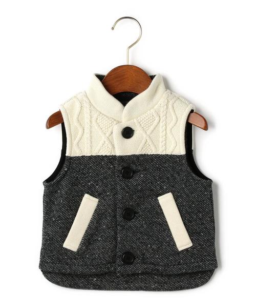 green label relaxing（グリーンレーベルリラクシング）の「【KIDS】ウラキモウ コンビベスト（ベスト・キッズ・ネイビー/ブラック・105/135/125/115/95）」の11枚目の写真