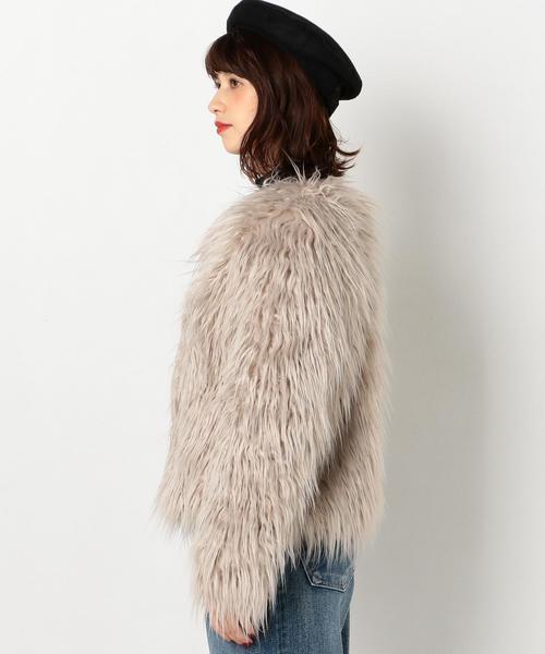 Another Edition（アナザーエディション）の「フェイクファーコート/　AEMBC FAKE FUR CT（その他アウター・レディース・ベージュ/ピンク・FREE）」の5枚目の写真