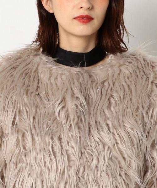Another Edition（アナザーエディション）の「フェイクファーコート/　AEMBC FAKE FUR CT（その他アウター・レディース・ベージュ/ピンク・FREE）」の7枚目の写真