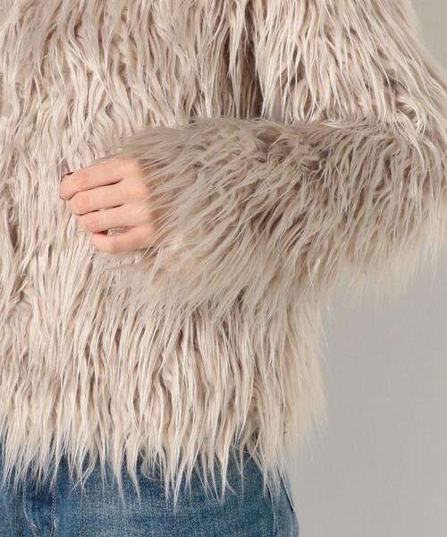 Another Edition（アナザーエディション）の「フェイクファーコート/　AEMBC FAKE FUR CT（その他アウター・レディース・ベージュ/ピンク・FREE）」の8枚目の写真