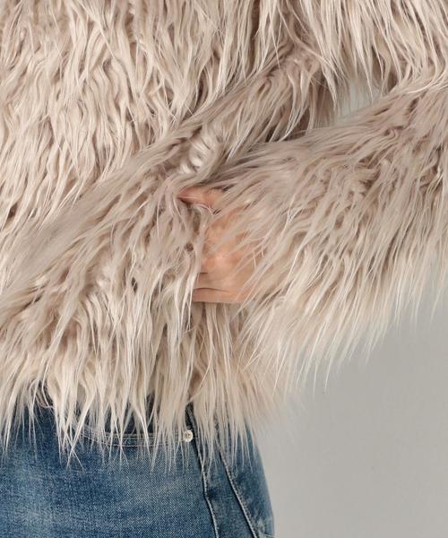 Another Edition（アナザーエディション）の「フェイクファーコート/　AEMBC FAKE FUR CT（その他アウター・レディース・ベージュ/ピンク・FREE）」の10枚目の写真