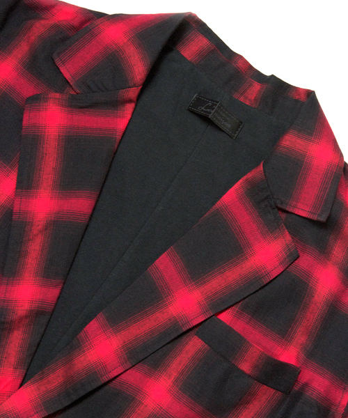 JACKROSE（ジャックローズ）の「 Luvオンブレチェックチェスターコート（シャツ/ブラウス・メンズ・ブラック/レッド・L/M）」の3枚目の写真