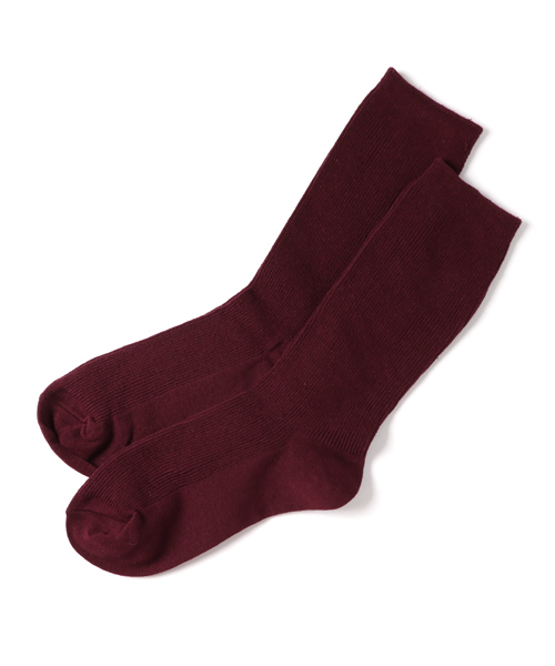 Fun & Daily（ファンアンドデイリー）の「F&D : リブ編みナチュラルソックス（ソックス/靴下・レディース・グレー/チャコールグレー/ワインレッド/マスタード/ブラック/ブルー/ホワイト/ベージュ/ピンク/ブラウン/グリーン・FREE）」の15枚目の写真