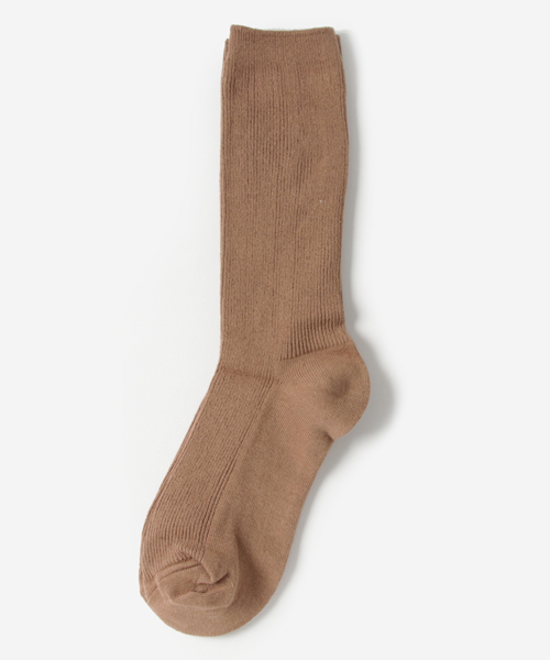 Fun & Daily（ファンアンドデイリー）の「F&D : リブ編みナチュラルソックス（ソックス/靴下・レディース・グレー/チャコールグレー/ワインレッド/マスタード/ブラック/ブルー/ホワイト/ベージュ/ピンク/ブラウン/グリーン・FREE）」の6枚目の写真