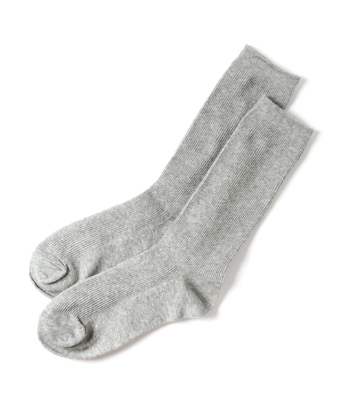 Fun & Daily（ファンアンドデイリー）の「F&D : リブ編みナチュラルソックス（ソックス/靴下・レディース・グレー/チャコールグレー/ワインレッド/マスタード/ブラック/ブルー/ホワイト/ベージュ/ピンク/ブラウン/グリーン・FREE）」の5枚目の写真