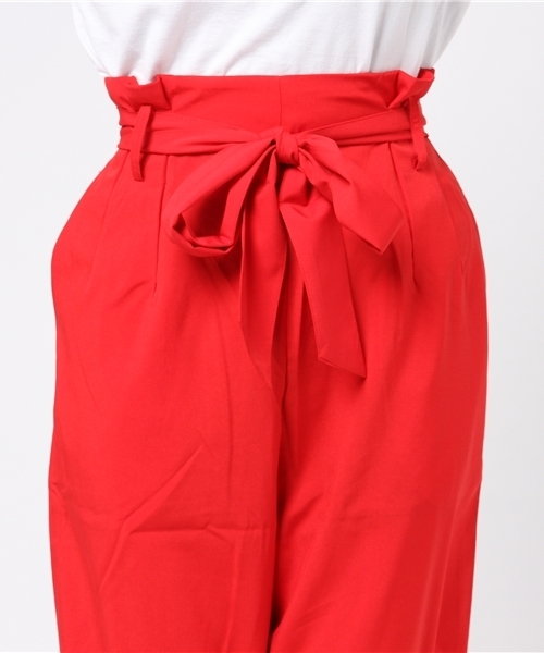 Re:EDIT（リエディ）の「ウエストリボンワイドパンツ（その他パンツ・レディース・ベージュ/マスタード/ネイビー/ホワイト/レッド/ブラック/グリーン・LARGE/SMALL/MEDIUM）」の21枚目の写真