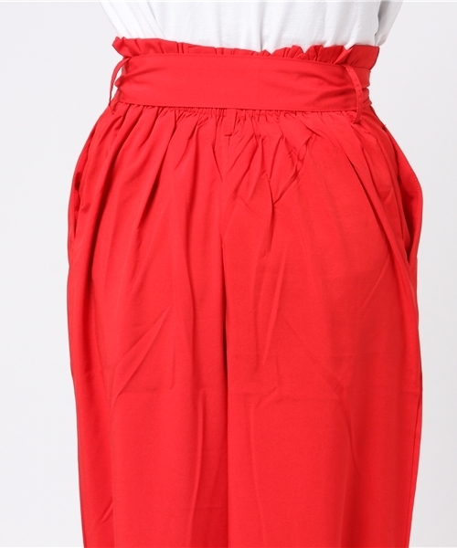 Re:EDIT（リエディ）の「ウエストリボンワイドパンツ（その他パンツ・レディース・ベージュ/マスタード/ネイビー/ホワイト/レッド/ブラック/グリーン・LARGE/SMALL/MEDIUM）」の22枚目の写真