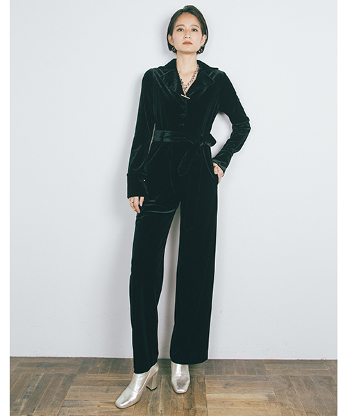 hulis(ヒュリス)の「VELOUR JUMPSUIT / ベロアジャンプスーツ hulis(ヒュリス)の「VELOUR JUMPSUIT / ベロアジャンプスーツ