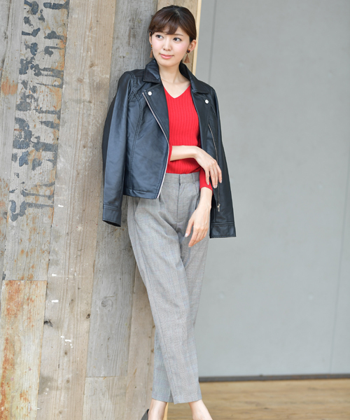 rps(アールピーエス)の「ライダースジャケット(ライダースジャケット・レディース・ブラック/ブラウン/キャメル/グレイッシュベージュ/ピンクベージュ・M)」の6枚目の写真