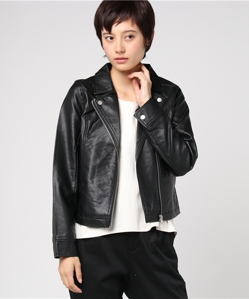 rps(アールピーエス)の「ライダースジャケット(ライダースジャケット・レディース・ブラック/ブラウン/キャメル/グレイッシュベージュ/ピンクベージュ・M)」の17枚目の写真