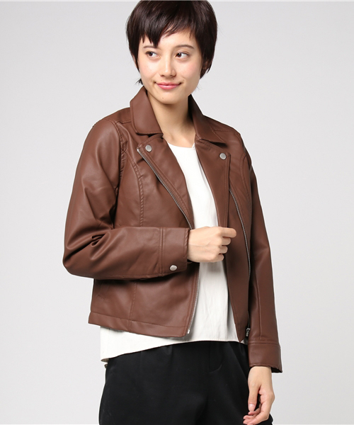 rps(アールピーエス)の「ライダースジャケット(ライダースジャケット・レディース・ブラック/ブラウン/キャメル/グレイッシュベージュ/ピンクベージュ・M)」の11枚目の写真